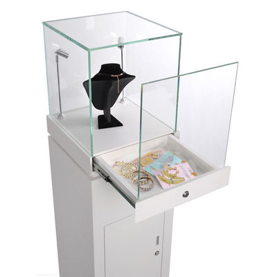 Kalite  Wooden Point Of Purchase Pop Display Necklace Jewelry Display Stand With Lock fabrika