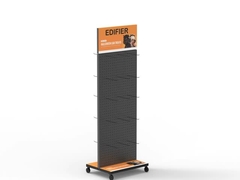 Kişiselleştirilebilir cep telefonu aksesuarları mağazalar ve alışveriş merkezleri için uygun metal yuvarlak ekran rafı