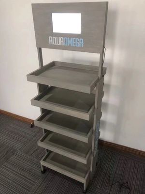 Sağlık ürünleri için yeni varış ahşap ekran standı şişe vitrin rafı