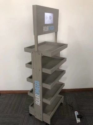 Sağlık ürünleri için yeni varış ahşap ekran standı şişe vitrin rafı