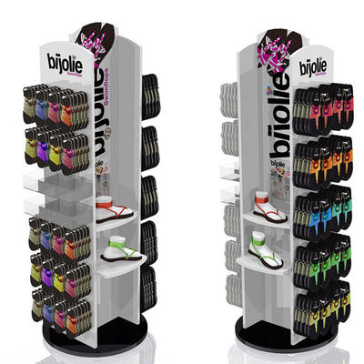 Özel Logolu Modern Flip Flop Ekran Standı Dönen Ayakkabı Rafı Ekranı