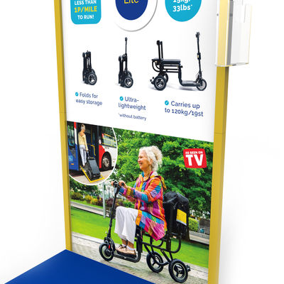 Meşe Elektrikli Bisiklet Standı Elektrikli Scooter Perakende Mağazası İçin Stand Ekranı