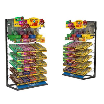 Candy Point of Sales, Çıkarılabilir Metal Tepsiler ile Mağaza Snack Vitrinini Teşhir Eder