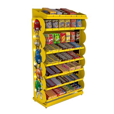 Candy Point of Sales, Çıkarılabilir Metal Tepsiler ile Mağaza Snack Vitrinini Teşhir Eder