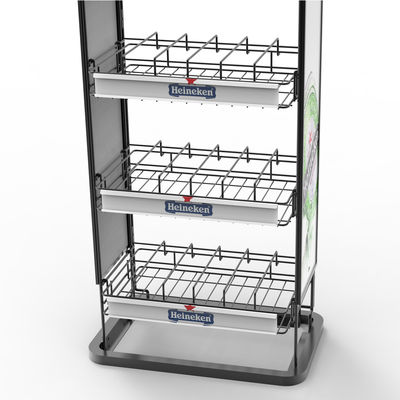 Özel Bira Ekran Standı Parlak İçecekler Metal Ekran Standı İçki Dükkanı için