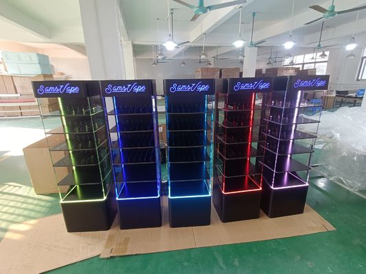 Yere monte edilmiş üst akrilik ekran rafı LED ekran standı Elektronik ürünler için