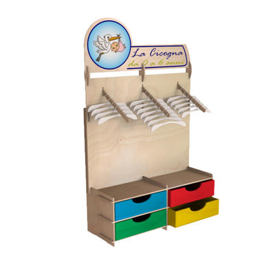 Giyim Dükkanları, Giyim ve Aksesuar Ekranları için Özel Plywood Ekran Rack